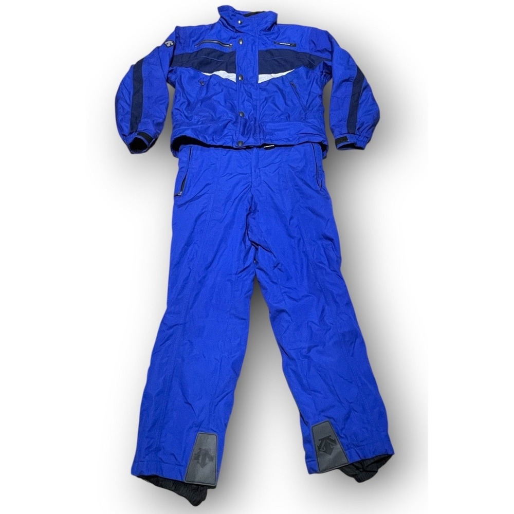 Descente Vintage Men's 2-Piece Ski‎ Suit - Blue/Navy - Size XL (Japan XA)